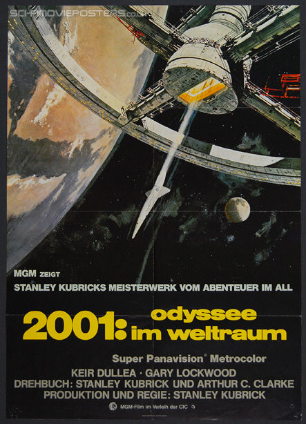 2001: A Space Odyssey (1968) First re-release 1972 - Original German Movie Poster