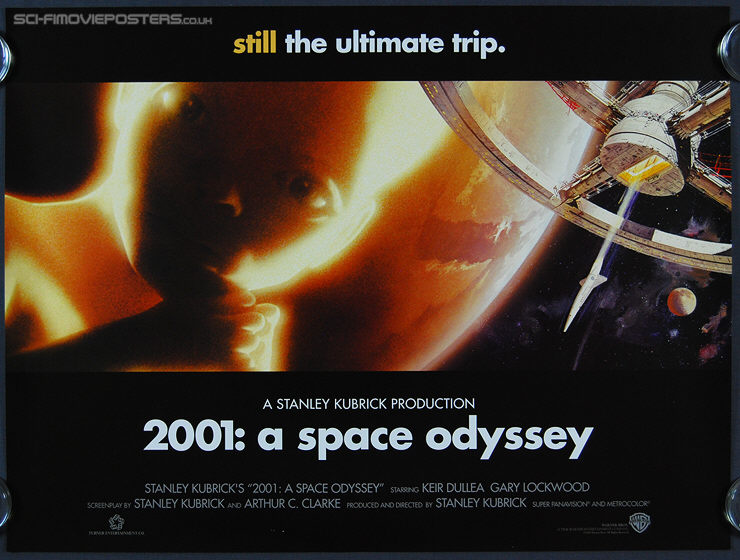 2001: A Space Odyssey (1968) Re-release 1980 - Original British Quad Movie Poster
