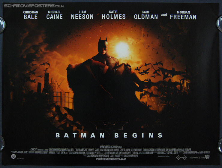 Batman Begins (2005) Style C - Original British Quad Movie Poster