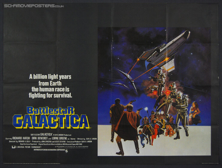 Battlestar Galactica (1978) - Original British Quad Movie Poster