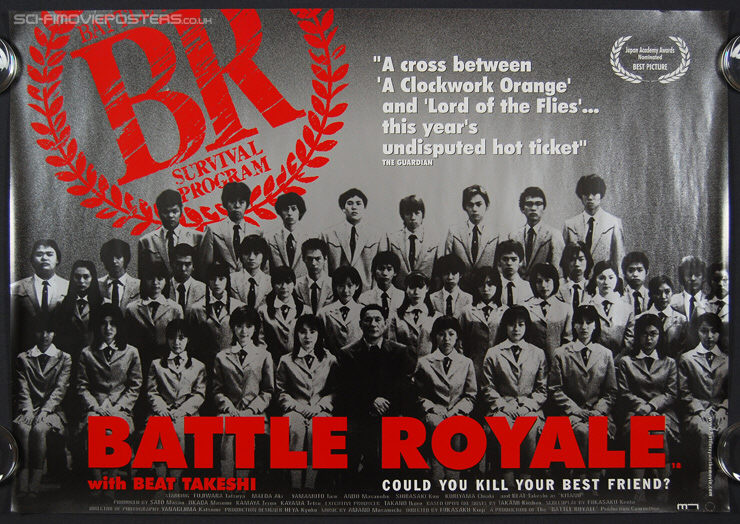 Battle Royale (2000) - Original British Quad Movie