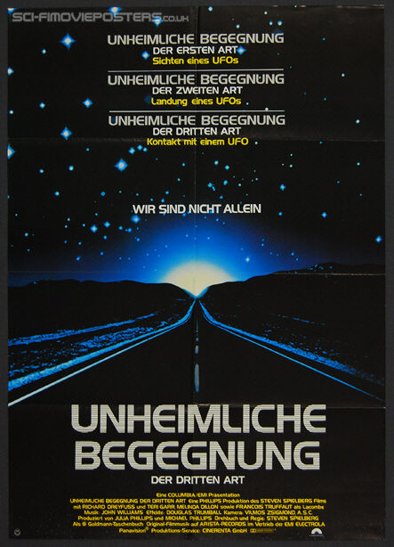 Close Encounters of the Third Kind (1977) - Original German Movie Poster