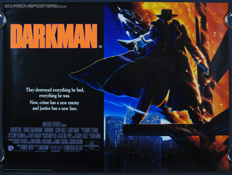 Darkman (1990) - Original British Quad Movie Poster