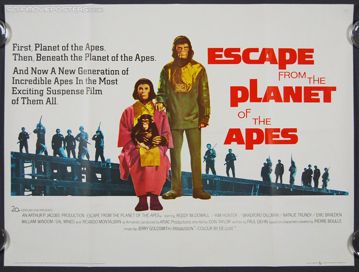 Escape from the Planet of the Apes (1971) - Original British Quad Movie Poster