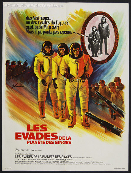 Escape from the Planet of the Apes (1971) - Original French Movie Poster