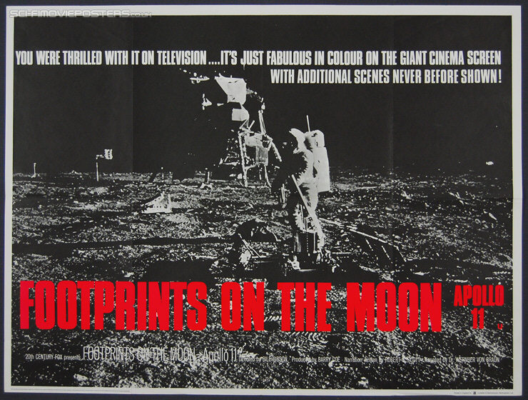 Footprints on the Moon: Apollo 11 (1969) - Original British Quad Movie Poster