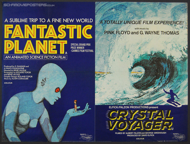Fantastic Planet, The (La Planète Sauvage) (1973) / Crystal Voyager (1975) - Original British Quad Movie Poster