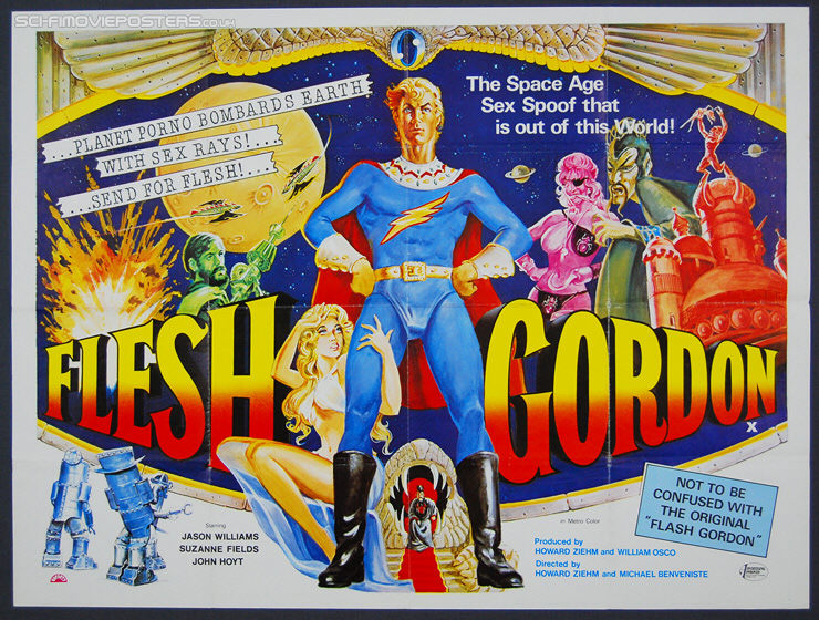 Flesh Gordon (1974) - Original British Quad Movie Poster