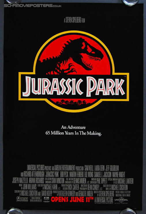 Jurassic Park (1993) - Original US One Sheet Movie Poster
