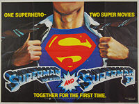Superman I + II - Double Bill (1980) - Original British Quad Movie Poster
