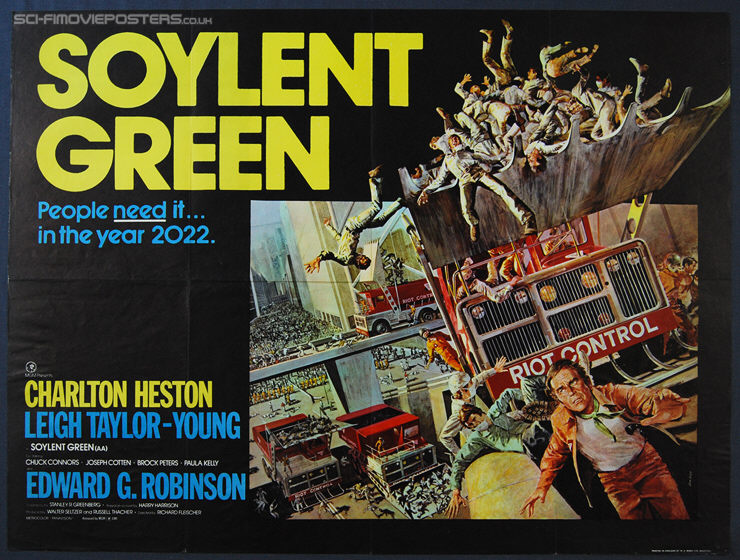 Soylent Green (1973) - Original British Quad Movie Poster