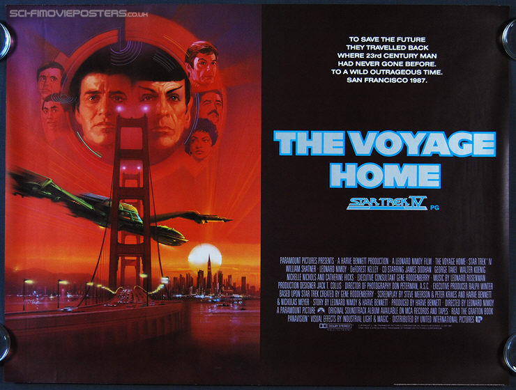 Star Trek IV: The Voyage Home (1986) - Original British Quad Movie Poster