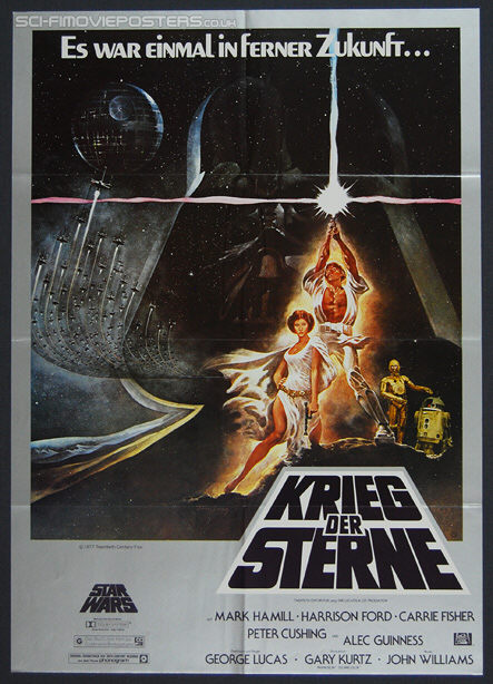 Star Wars (1977) (Krieg der Sterne) Re-release 1982 - Original German Movie Poster