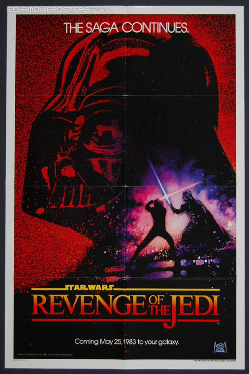 Star Wars: Revenge of the Jedi (1983) (not 'Return') - Original US One Sheet Movie Poster
