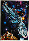 Star Wars (1977) Re-release Dubbed Version 1982 -Original Japanese Hansai B2 Movie Poster