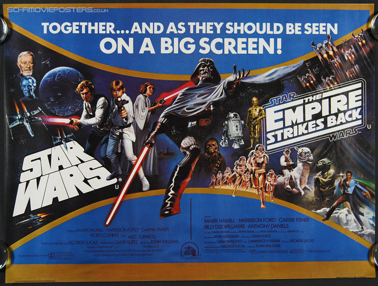 Star Wars / The Empire Strikes Back (1980) 'Together' - Original British Quad Movie Poster