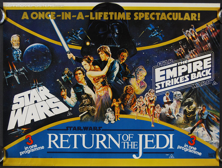 Star Wars/The Empire Strikes Back/Return of the Jedi (1983) - Original British Quad Poster