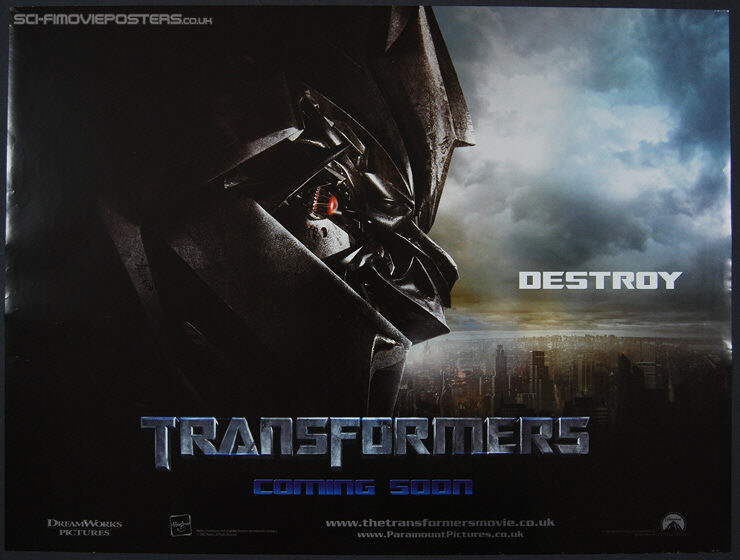 Transformers (2007) 'Destroy' - Original British Quad Movie Poster